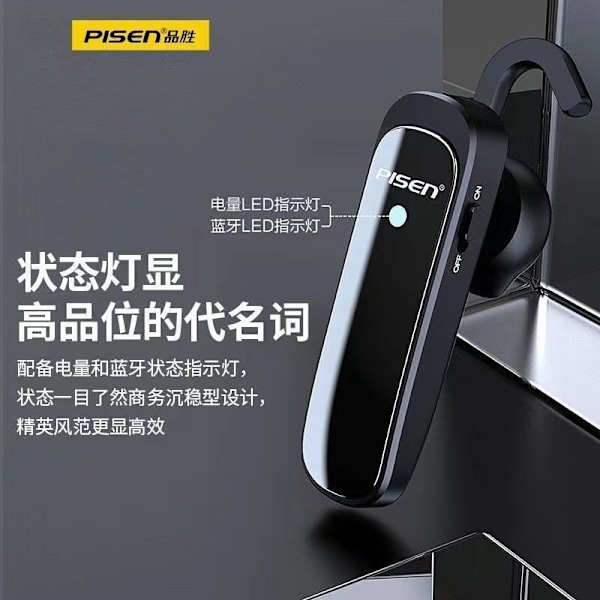 Bluetooth-headset 5.0 Trådlöst Öronkrok Nytt Bluetooth-headset Passar Apple Enkelt Öra Multi-Android
