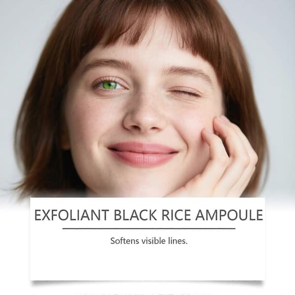 Peel Shot Glow Rice Ampul Duo, Sæt med sort ris og hvid ris, Eksfolierer blidt, Fjerner døde hudceller og hudorme, Sig farvel til ruhed og mat hud 2 Sets