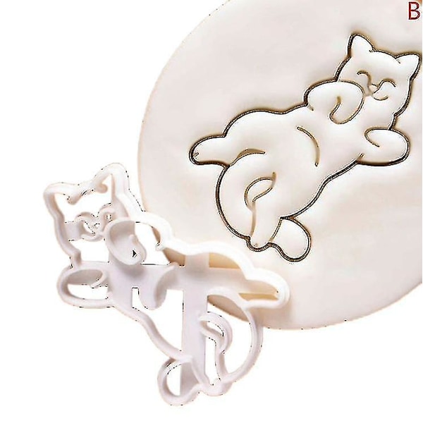1/3 stk Kattkjeksformer Kitty Butt Form DIY Kjekskjeksform Stempel Bakeware B
