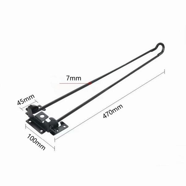 Set med 4 Fällbara Bordsben 47cm Svarta Hårnålsbordsben Fällbara Soffbordsben med Skruvar