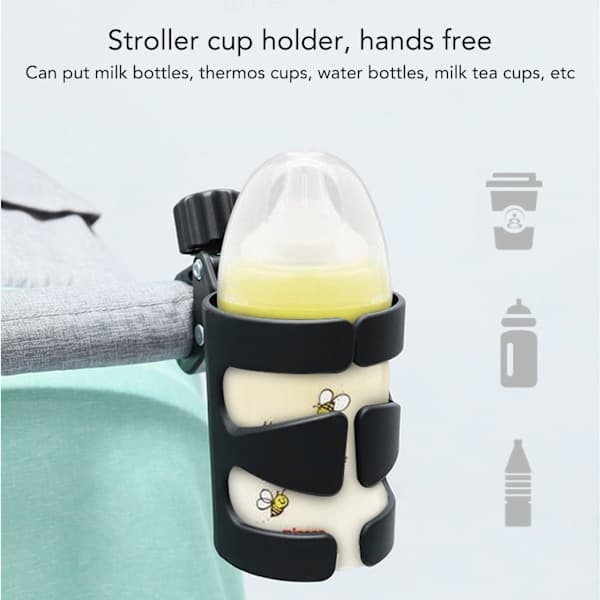 Universal kopholder, kompatibel med klapvogn, kørestol, rollator, båd, golfvogn, håndfri