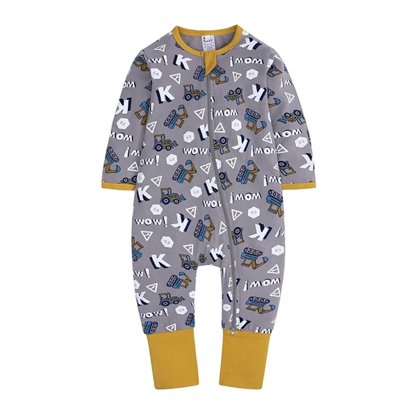 Nyfödd Baby Bomulls Rompers Kläder Långärmad Cartoon Jumpsuit 3 EU: 3-6m