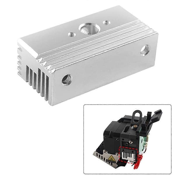 3 stk. til Sprite Extruder aluminium køleblok til Ender3S1 Plus Pro/CR10 Smart Pro/Sermoon V1Pro 3D-printer