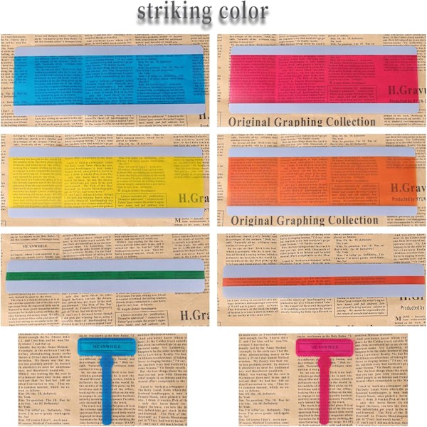 18 Stykker Dysleksi Guidede Læsestrimler Værktøjer, Finger Sporere Højlys Strimler Farverige Dysleksi Læsestrimler til Studerende Børn til at Hjælpe Læsning