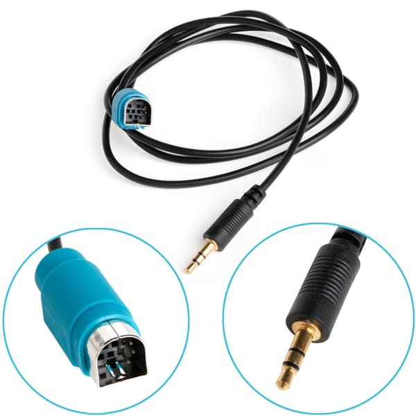 ALPINE KCE-236B MP3 3,5 mm Aux-stik o-adapter til MP3 til