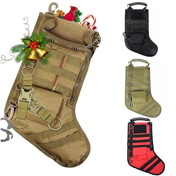 Christmas Stocking Socks Tactical Bag Dump Drop Pouch Utility Storage Military Combat Hunting Pack Magazine Pouches RED