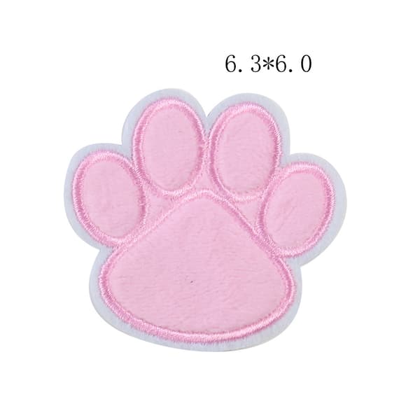 9 stk broderte lapper hundepoteform strykelapp DIY broderi