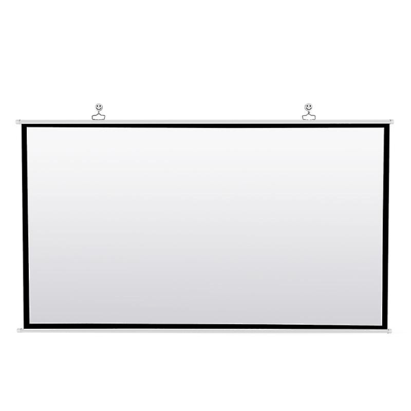 Bærbar projektorskjerm for hjemmekino utendørs Hd hvit sammenleggbar anti-krøll (120 tommer)