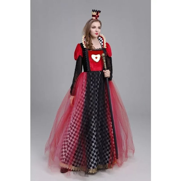Halloween-kostym Drottning av Hjärtan Prinsessklänning Kvinnor*Flickor 110 cm