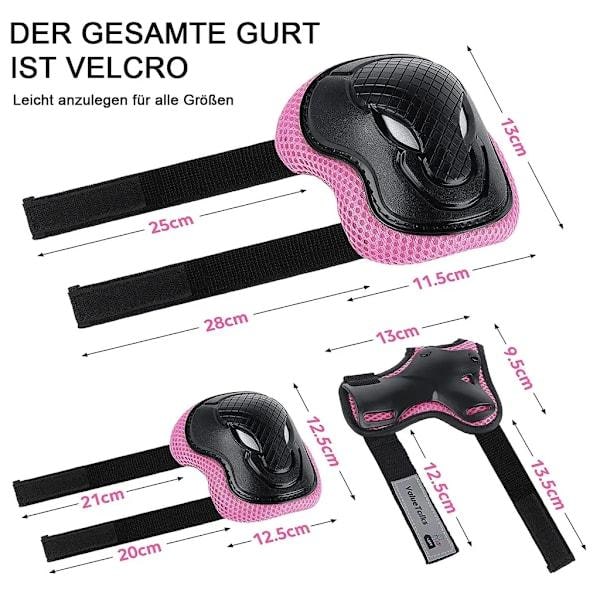 Barnskyddsutrustning - Inline Skate Skydd Set (S-Rosa)