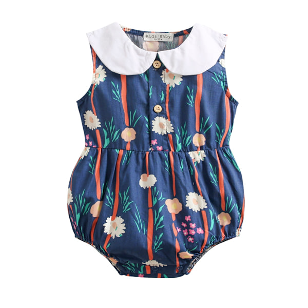 Sanlutoz - Blomsterprint Baby Jumpsuit, Sommer Bomuldstøj, Sød BRS8038 2-3T