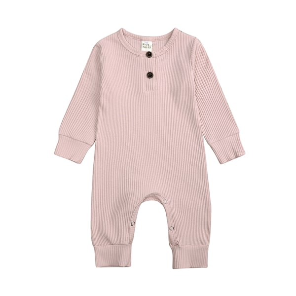 Baby Jumpsuit med Lång Ärm Bekväma Kläder för Pojkar och Flickor Toddler Jumpsuit Nyfödd Krypande Dräkt Vår Höst 7 0-4m