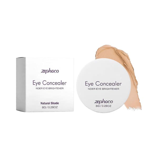 Under Eye Brightener, Concealer Full Coverage for Dark circles, Lightweight Radiant Cream Under Eye Concealer, Long Lasting Smooth Eye Makeup Natural Shade