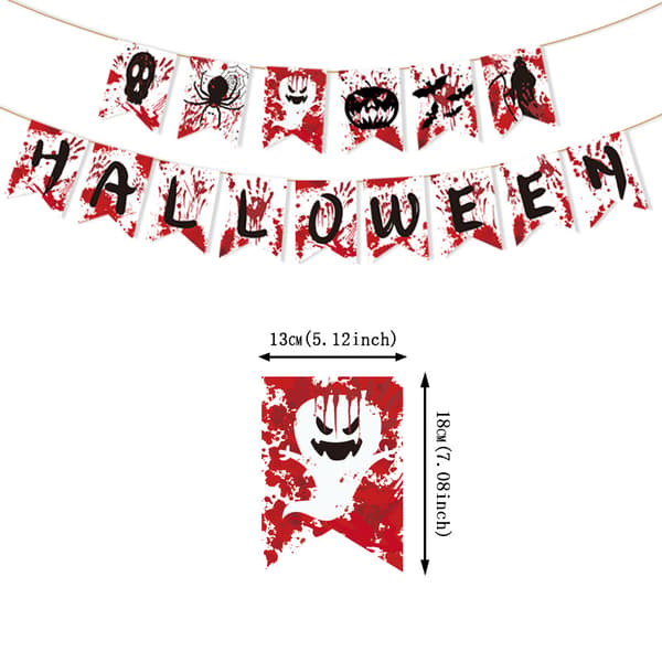 Halloween-girlander bånddekorasjon festgirlander variant E