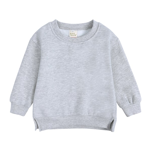 Vinter børnetrøje solid fleece sweatshirt smådrenge tøj sportjakke børnefrakke tracksuit 8 EU: 6-9m