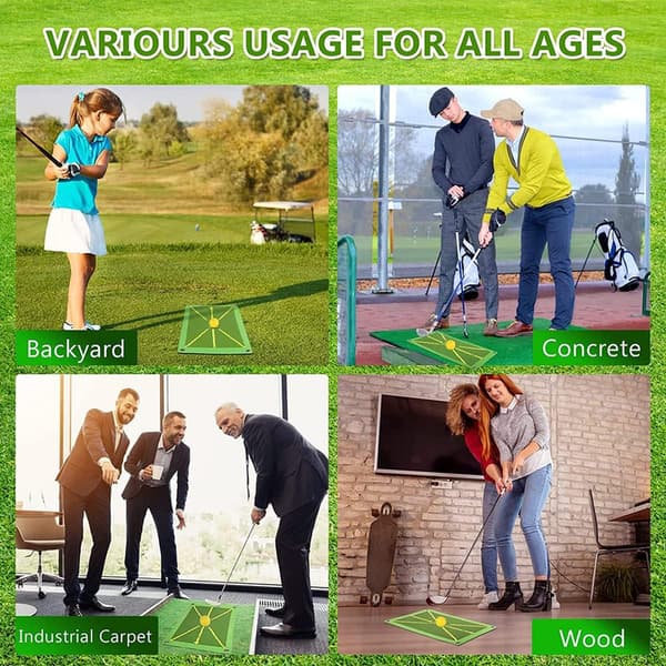 (A) Golfmåtte - Golftræningsmåtte for præcision - Golftræningsmåtte for svingdetektering - Bærbar