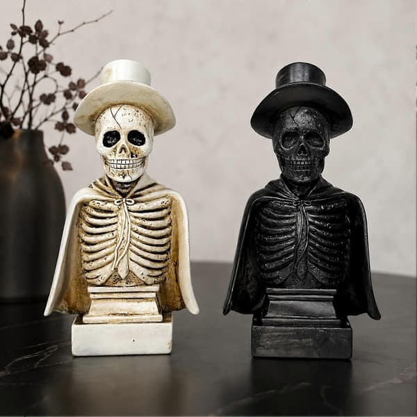 LED Skeletpynt – Knapcellebatteri – til Tematisk Udstilling White