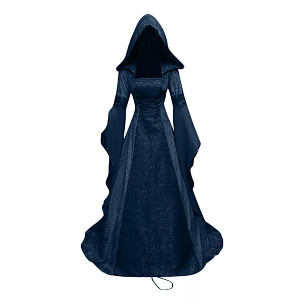 Goottilainen Huppupuku Morsiuspuku Cosplay Halloween Azul marino 5XL