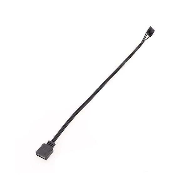 4-napaisen RGB:n muuntaja vakio-ARGB 3-napaiseen 5V-liittimeen, RGB-kaapeli 25 cm Black