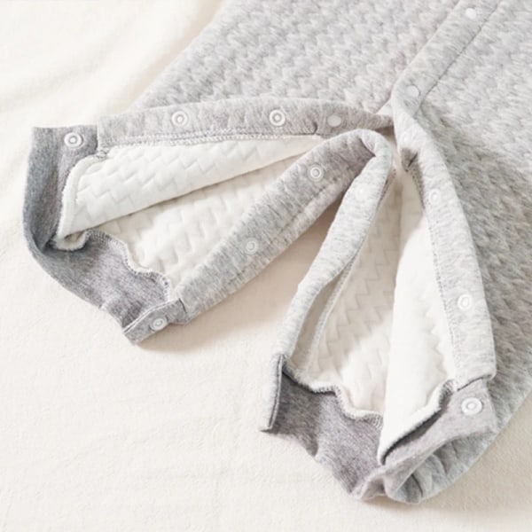 Nyfødt Bomuldsbody med Blomstermønster til Pigebaby - Forår/Efterår - Blød Baby Romper - Spædbarns Pige Tøj Sæt 0-18M 74 gray EU: 9-12m