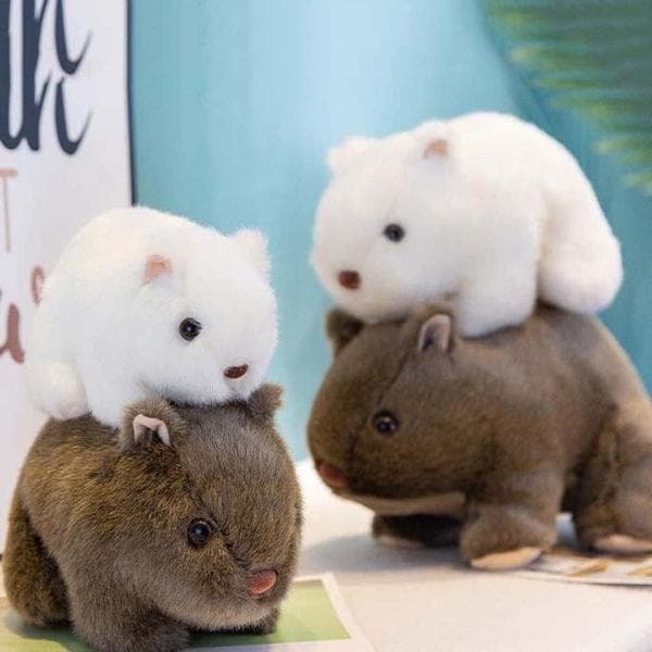 Söt Hamster Plyschdocka (18 cm, Brun)