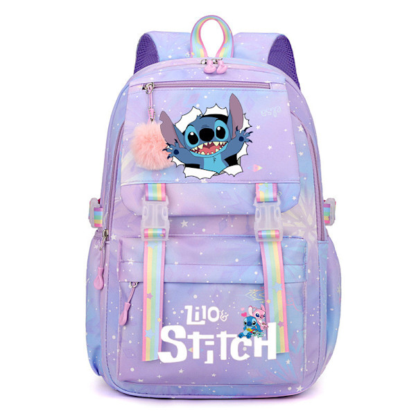 Lilo og Stitch Rygsæk til Kvinder Drenge Piger Bogtaske Skoletaske til Studerende Teenagere color2