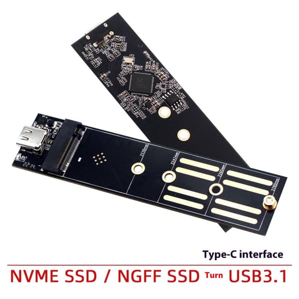 Flere Protokoller M.2 NGFFs NVME til USB 3.1 Bundkort Konverter Hurtig Dataoverførsel via USB C Interface