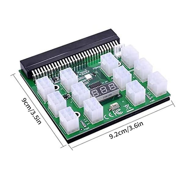 12V Server Strømforsyning PCI-e 12x6-ben Adapter Breakout-kort Med