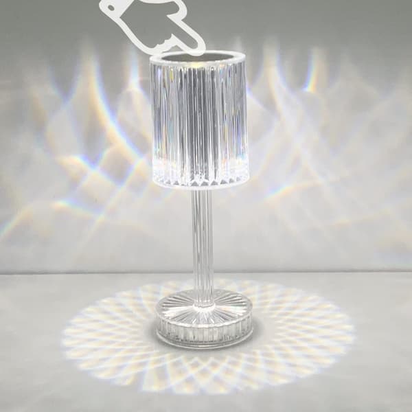 Crystal Table Lamp, Dimmable Touch Table Lamp, Cordless Rechargeable Table Lamp [Energy Class A+++]
