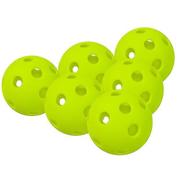 6-pack 40-håls pickleballbollar för inomhusträning