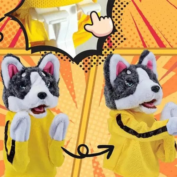 Lekfulla och roliga interaktiva Husky-figurer