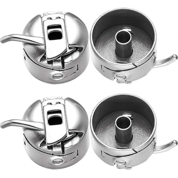 (ee)4 Pieces Bobbin Case for Sewing Machine Stainless Steel Bobbin Case for Front-Loading Class 15 Machines