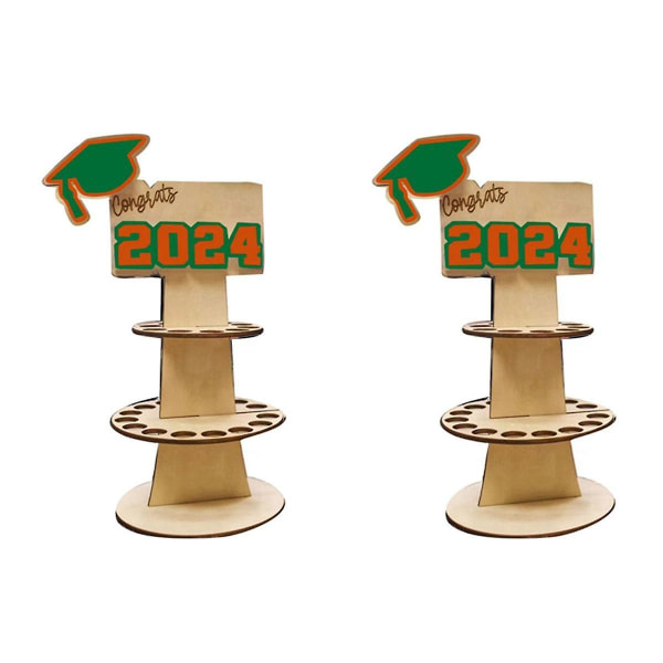 2 kpl 2024 valmistumiskauden lahjarasia Valmistuneiden lompakon rahapidike, vihreä hattu oranssi kirjain