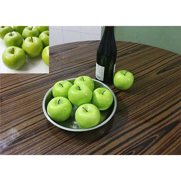 Kunstige grønne epler med 12 stk