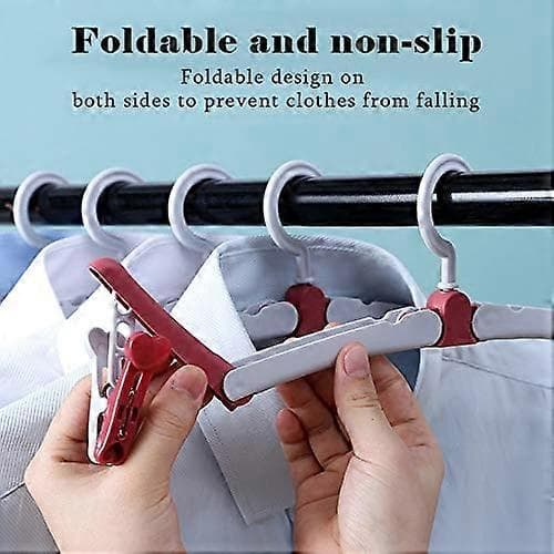 4-pack Folding Hangers Portable Plastic Hangers Foldable Hanger 360° Rotatable Non-slip Foldable