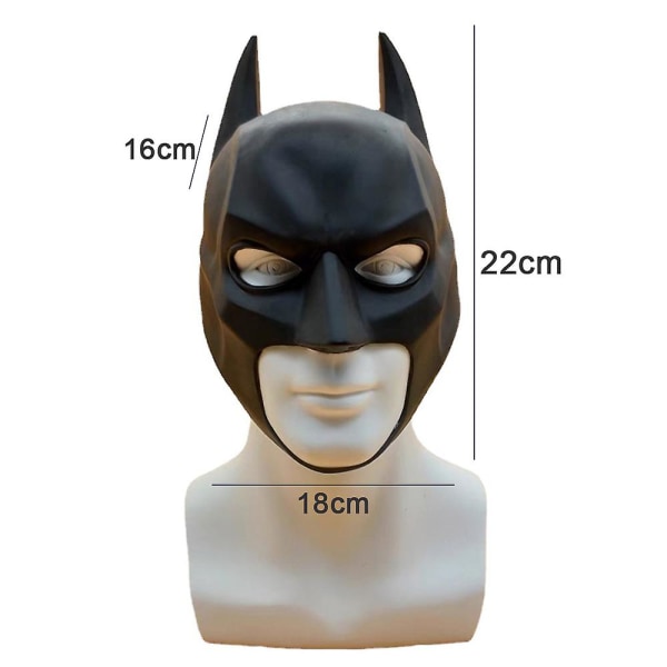 Batman Cosplay Mask Cosplay Kostyme Tilbehør Halloween Carnival Party Herre Hodeplagg Rekvisitter