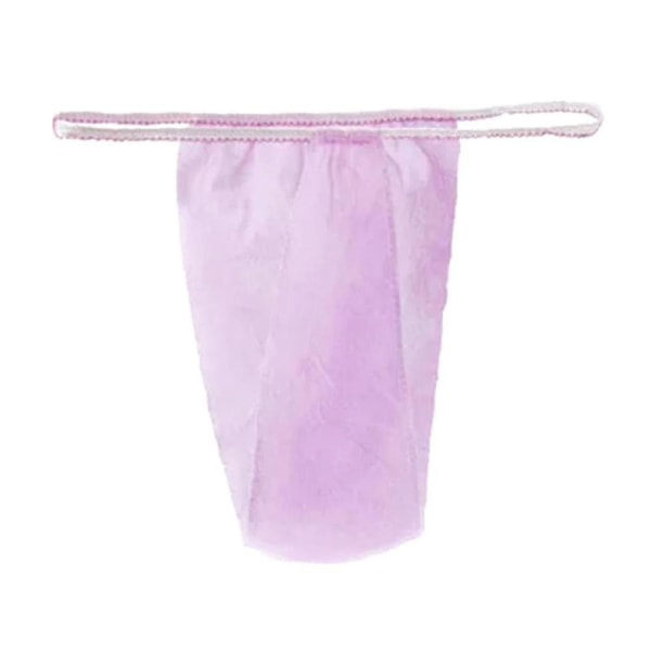100 st/ set Engångstrosor Midjeband T string Bekväm kvinnor Hygienisk T string underkläder för spa (vit)