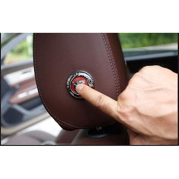 Dekorativ ram för justering av knappar på framsätet i bilen, inredningsmodifiering för Jaguar F-pace Xel Xfl Xf (2 st)(röd)