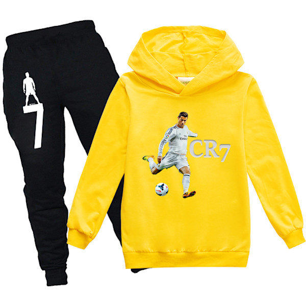 Kid Boys Hooded Sweatshirt and Elastic Waist Sweatpants Set-Pullover Hoodie Tops