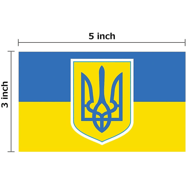 Ukraina flaggklistremerker med ukrainsk emblem
