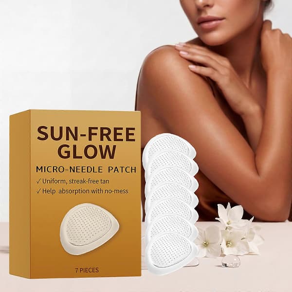 Solfritt Microneedles Tanning Patch Solfri Glöd Uppnå en Hälsosam Glöd som Solens Kyss Utan Solexponering 1pc
