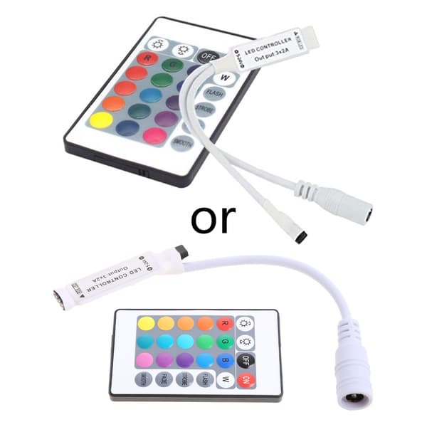 DC12V Home LED Strip Light Control IR RGB LED Strip Remote Control with 24 Keys