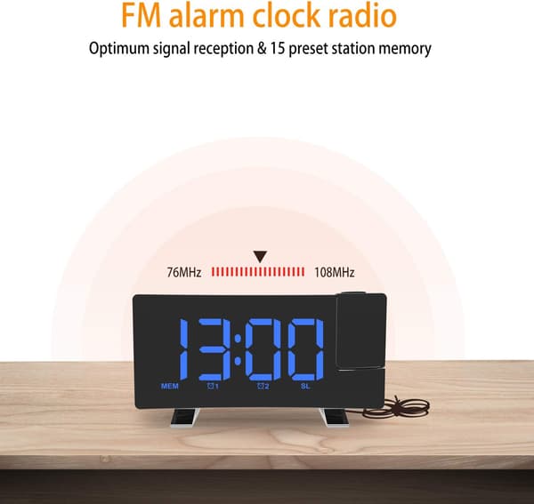 Projektionsurradio, 180° loftprojektionsvækkeur