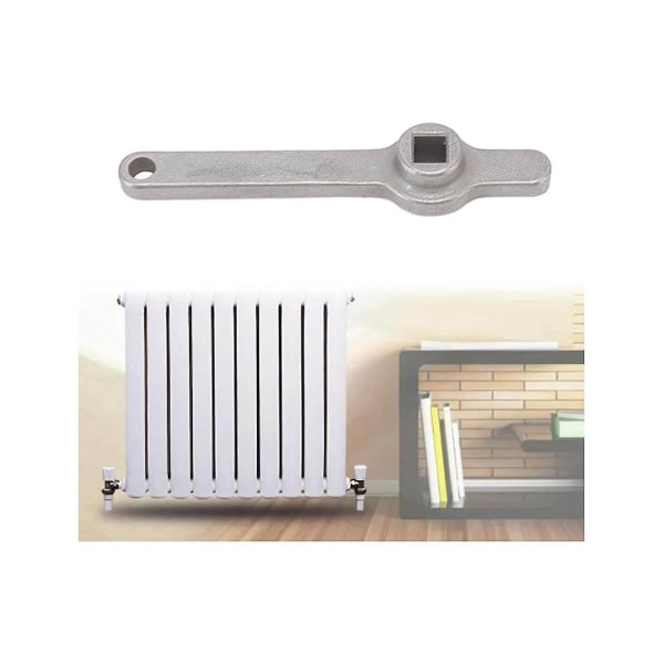 Rustfritt stål radiator ventilasjonsnøkkel 5 mm hull kjerne metall rørlegger utløpsnøkkel, skiftenøkkel reparasjonsverktøy