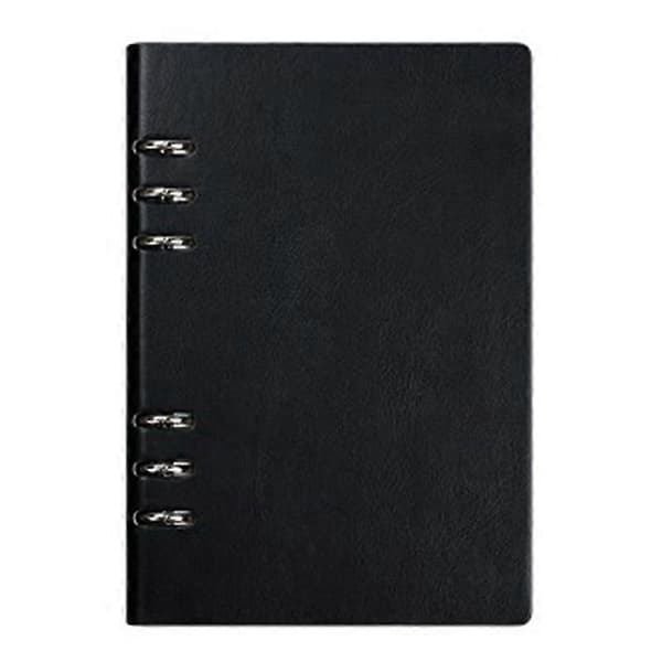 A5 6-rings notesbog i kunstlæder til kontoret, skrivejournal, dagbog, planlægger KAESI Dark Blue
