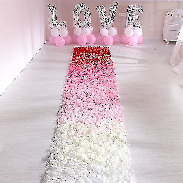 1000 stk Silke Kunstige Roseblader Til Bryllup Blomsterfest Romantisk Nattelykt Rosa Bd