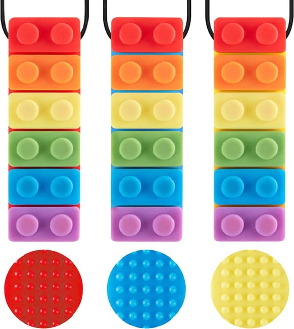 Dette sensoriske tyggekjedet er egnet for barn med autisme og ADHD, og er laget av silikonmateriale.