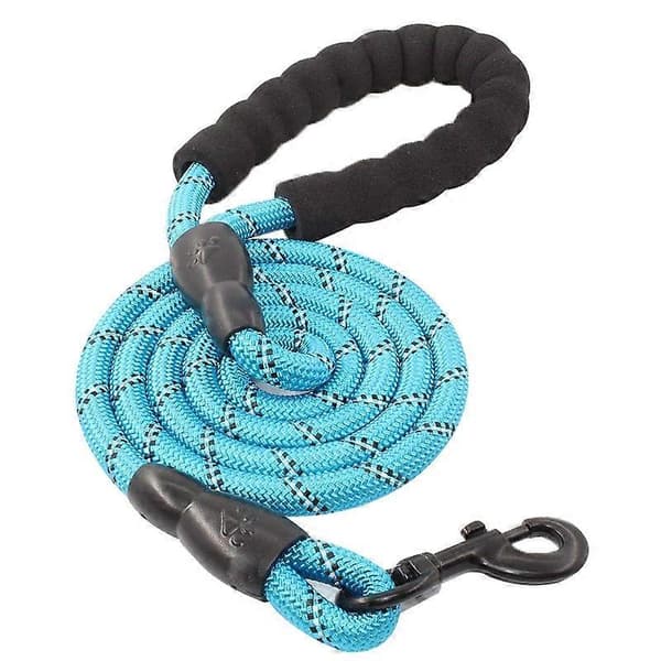 Reflekterende hundesnor til kæledyr, Størrelse: Lang 150 cm Tyk 0,8 cm Sky Blue