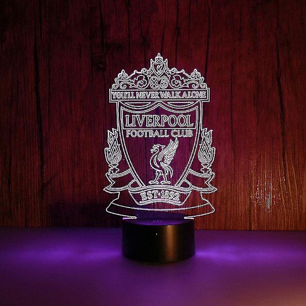 3D Led Night Light Liverpool Football Club Kids Bedroom Nightlight Anime Lamp