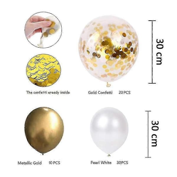 Ballonsæt, festdekorationer gold